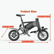 GlareWheel EB-X5 Foldable Electric Bike - Black
