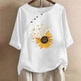 thumbnail image 2 of Birdeem T-Shirt Décontracté en Coton et Lin Imprimé à Manches Courtes Col Rond Boutonné, 2 of 12