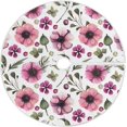 thumbnail image 1 of FMSHPON Fresh Pink Flower Xmas Christmas Tree Skirt Stand Mat for Holiday Party Decoration Indoor Outdoor 36 inches, 1 of 6
