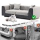 thumbnail image 3 of Alfombrillas para rascar gatos  almohadillas para orejas recortables para sofá, pared, puertas y muebles, cubierta duradera antiarañazos para torres de gatos y almohadillas para orejas de repuesto, 3 of 7