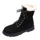 thumbnail image 1 of NECHOLOGY Botas Mujer Adulto Femenino Zapatos Botines de mujer Zapatos de mujer Botas cálidas de suela gruesa Botas de longitud media cálidas de terciopelo informales y de moda (Black, 6.5), 1 of 6