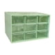 thumbnail image 4 of Mini organizador de cajones para escritorio, caja de escritorio, organizadores de cajones transparentes Verde, 4 of 9