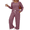 WineRed, variant on SUNBS Two Piece Sets Womens Lounge Sets Fall Wide Leg Pants with Pocket Matching Sets Crew Neck Top Casual Pajamas Sets Clothes