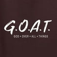 thumbnail image 6 of Wild Bobby, Goat God Over All Things Inspirational/Christian Unisex Graphic Hoodie Sweatshirt, Brown, Medium, 6 of 6