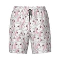 thumbnail image 4 of Lsque Mens Swim Trunks Cute Rabbit Pattern - Bathing Suit Compression Liner - Beach Swim Shorts Swimwear - (S-3XL) - Stretch Quick Dry -3X-Large, 4 of 9
