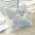 thumbnail image 4 of Coastal Pillow Covers 20x20 Inch Set of 2 Coral Branch Ocean Themed Beach Decor Throw Pillows Turquoise Navy Blue Beachy Nautical Summer Outdoor Decorative Cushion Cases for Couch Decorations, 4 of 6