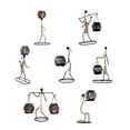 thumbnail image 2 of Girl Shape Candlestick Decorative Candlestick Exquisite Iron Candlestick Abstract Character Candlestick with Hemp Rope Detachable Frame for Bedroom Office Coffee Shop, 2 of 3