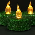 thumbnail image 4 of Mobutofu 12Set Glitter Pillar Candles LED Tealight Candles Elegant Homes, 4 of 4