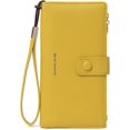 thumbnail image 1 of Cartera para mujer con bloqueo RFID, de piel sintética con pantalla táctil, plegable, con tarjetero y bolsillo con cremallera., 1 of 5
