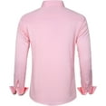 thumbnail image 2 of Men's Dress Shirts Solid Long Sleeve Stretch Wrinkle-Free Formal Shirt Business Casual Button Down Shirts, 2 of 13