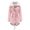 Pink, variant on Women's Winter Mid-Length Overcoat with Attached Hood Soft Plus Size Outerwear for Cold Weather Comfort
