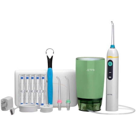 Jetpik JP50 Elite Rechargeable Electric Dental Flosser With Pulsating Floss, Water Jet Power