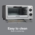 thumbnail image 4 of Proctor Silex 4 Slice Countertop Toaster Oven, Multi-Function with Bake, Toast and Broiler, 1100 Watts, 30 min timer and auto-shutoff, Includes Backi, 4 of 8