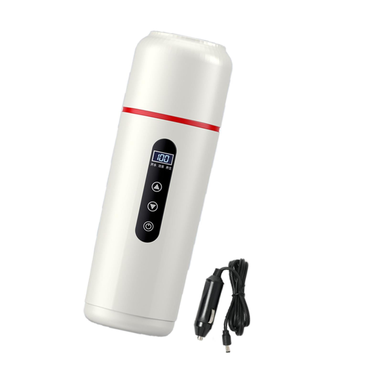 Fiocias Car Heating Travel Cup Car Electric Kettle Car Cup Warmer 12V/24V Car Heated Mug Style C