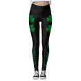 thumbnail image 5 of Gunia Womens Yoga Pants Leggings Fashion St. Patrick Day Clover Print Tights Sports Yoga Workout Joggers, 5 of 5