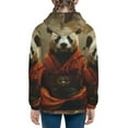 thumbnail image 6 of Picia Jungle Meditating Panda for Boys Fashion Full-zip Hoodies & Sweatshirts with Kangaroo Pocket,Zip-up Hooded Sweatshirt for Kid, Moisture Wicking & Breathable-Small, 6 of 6