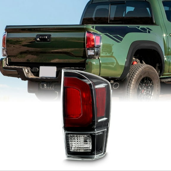 AKKON - Fits 2020-2022 Toyota Tacoma TRD Pro Pickup Truck Tail Light Brake Lamp [Black Bezel Black Trim] Passenger Right Side