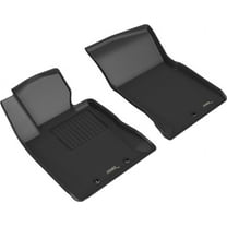 3D MAXpider Front Row Custom Fit All-Weather Floor Mat for Select Hyundai Genesis Models - Kagu Rubber (Black)