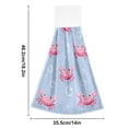 thumbnail image 3 of Cartoon Pink Crabs Bubbles Hanging Towels with Loop Hand Towels Nylon Fastener Tape Design Dish Cloths 2 Pieces, 3 of 7