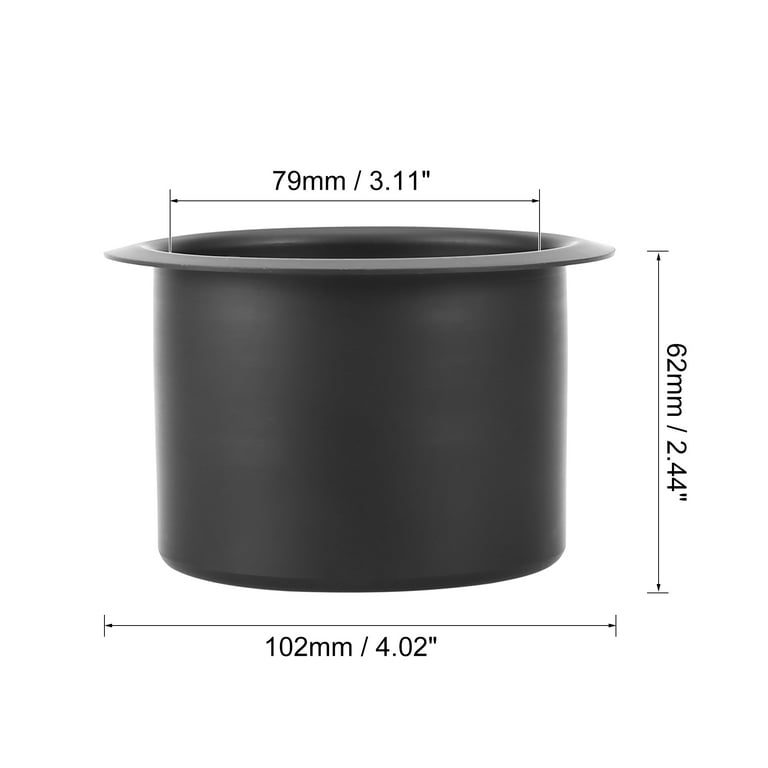 2-Pack Black Aluminum Alloy Cup Holder Inserts - Replacement Drink Holders For Boats, RVs, Campers