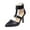 Black, variant on VerPetridure Women's Sandals Summer Casual Shoes Back Zip Ankle Strap Sandals Super High Heel Pointed Toe Stilettos