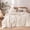 Stripes - Almond Grey/ White, variant on BESTOUCH Stripes Duvet Cover Set Queen 100% Washed Cotton Linen Feel Soft Chic Lightweight 3PCs (Almond Gray/ White Stripes)