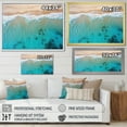 thumbnail image 4 of Designart "Tranquil Blue Aerial Beach View I" Coastal Framed Wall Art Decor - Coastal Blue Coastal Beach Bedroom Framed Canvas Wall Art, 4 of 6