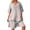 Beige, variant on IWRICH Women's Short Sets 2 Piece Outfits Plus Size Linen Short Sleeve Shirts and Shorts Spring Summer Outfits White XL