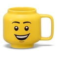 thumbnail image 1 of Lego: Taza de cerámica pequeña - Happy Boy - 8.5 onzas (255 ml), cabeza clásica de miniaturas amarilla, taza novedosa, apta para lavaplatos, bebidas calientes y fr&amp;amp, 1 of 6