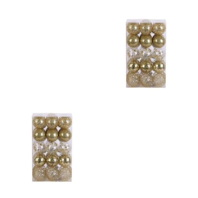 Guardoinrt 30piece Christmas Tree Ornaments Safe Ingredients Good Hand Feeling Classic Beautify Holiday Season Gold2 2Set