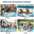 thumbnail image 5 of Garvee Waterproof Outdoor Rug 9'x12' Modern Floral Patio Carpet, Reversible Plastic Straw Rug Foldable RV Camping Mat with Stakes for Patio Balcony Deck Backyard, Light Blue, 5 of 6