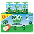 thumbnail image 1 of GoGo squeeZ Fruit Sauce Snack Pouches Multi-, Apple, No Sugar Added Box of 22 Pouches, 1 of 7