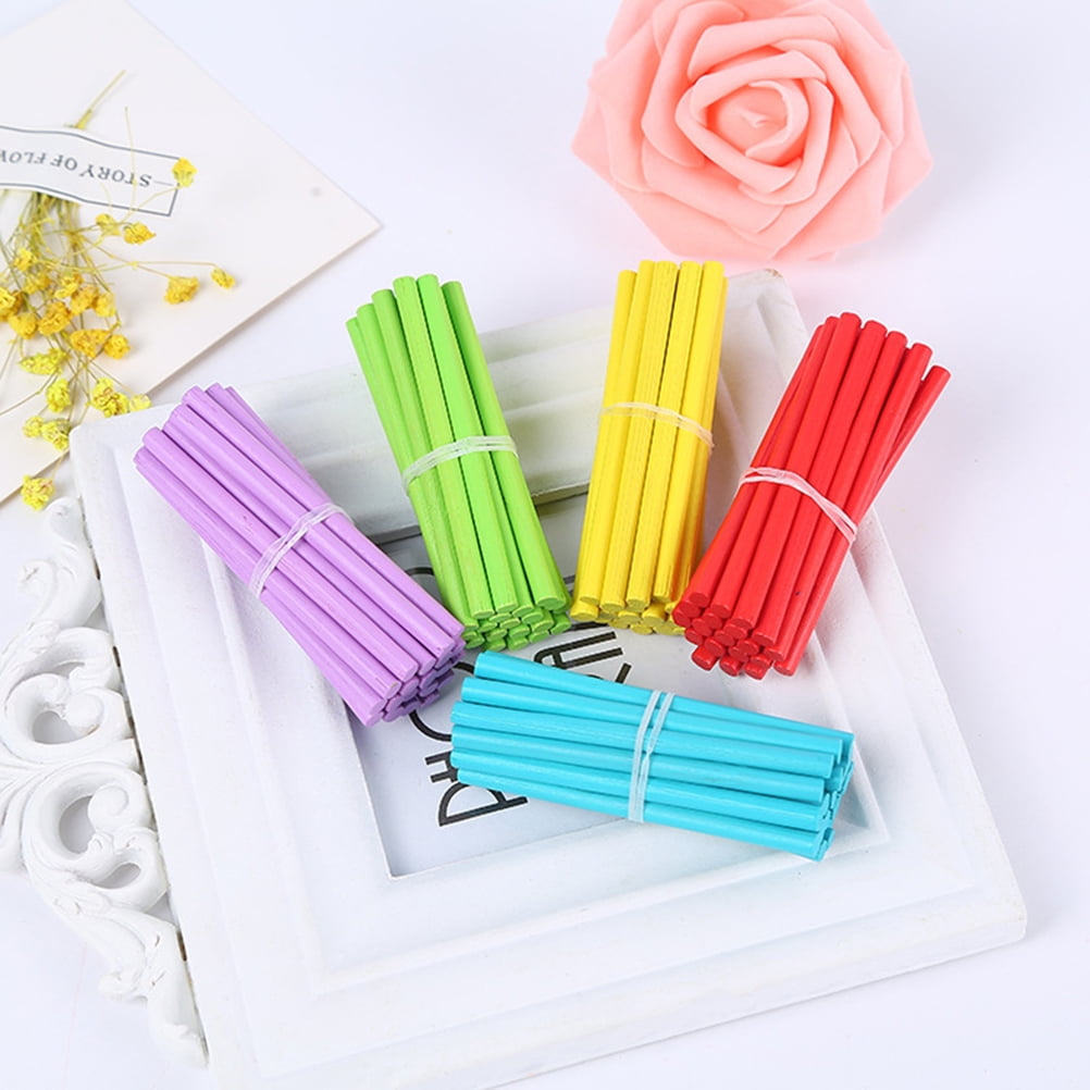 100pcs Counting Rods Counting Sticks Wooden Colorful Math Manipulatives for Kids 