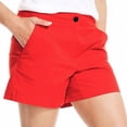 thumbnail image 2 of Nautica Women's Mid Rise Twill Short, Bright Red 14, 2 of 3