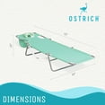 thumbnail image 5 of Ostrich Chaise Sunbathing Poolside Beach Chair w/Recliner Pool Chair, Teal, 5 of 12