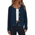 thumbnail image 2 of Kilaqueen Cardigan Sweaters for Women Button Down Crew Neck Long Sleeve Knit Cardigan Sweaters with Pockets 2025 Fall Winter Trendy Casual Clothes, 2 of 3