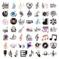 thumbnail image 1 of Oferta por tiempo limitado!50 pegatinas de notas para ordenadores portátiles, vasos de agua, pianos, guitarras, decoraciones de equipaje, pegatinas musicales, 1 of 7