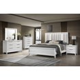 thumbnail image 7 of 3Pc White Finish Queen Size Bedroom Set LED Light HB Bed Chest Nightstand Wooden Bedroom Furniture, 7 of 7