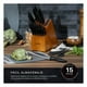 thumbnail image 2 of Juego de Cuchillos de Cocina COOKIFY 15 Piezas. Acero Inoxidable con Base Organizadora, Tijeras y Afilador .Color Madera/Negro, 2 of 6