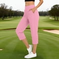 thumbnail image 3 of Hjlmsx Capri Pants for Women High Waist Straight Leg Stretch Pants Summer Work Golf Capris with Pockets, 3 of 7