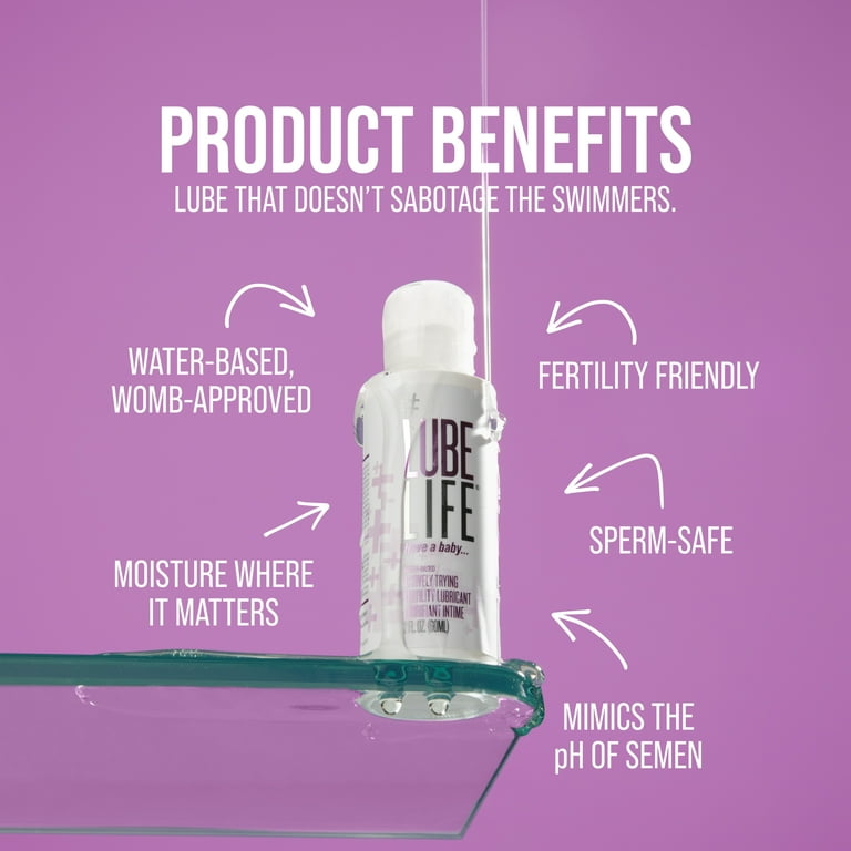 Lube Life, Fertility Lubricant, 2 fl oz, Sperm-Friendly Water-Based -  Walmart.com
