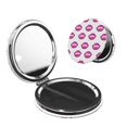 thumbnail image 1 of Qekee Monster High Print Compact Makeup Mirror Folding Mini Pocket Mirror Portable Hand Mirror Double-Sided 2 x 1x Magnification for Woman Girls-Round Shape, 1 of 8