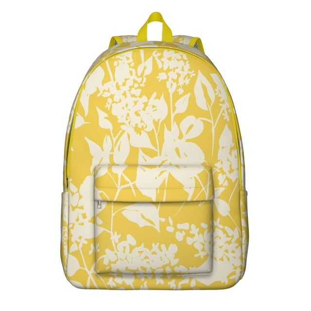 Tropical Flower Backpack - Waterproof Vintage School Bag with Exotic Blooms & Lush Foliage Pattern