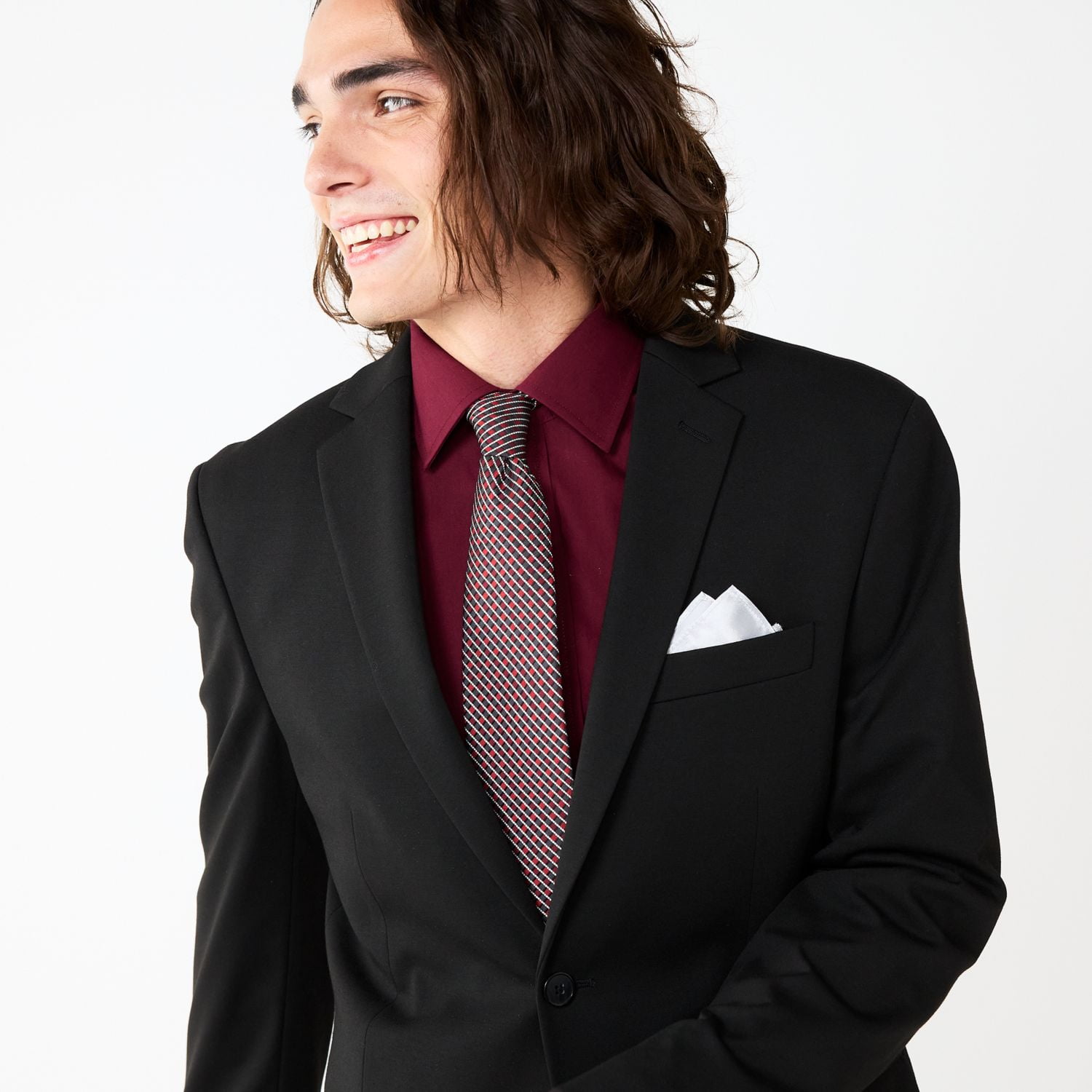 slim fit dress slacks Bespoke Men's Check Formal Shirt - CFS-0049 main image 1