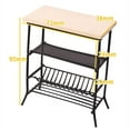 thumbnail image 3 of Toy Scene Model Wood Metal Stand Miniature Furniture Kitchen Display Rack Doll House Bookrack Dollhouse Wrought Shelf BLACK, 3 of 8