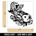 thumbnail image 2 of Elegant Koi Fish Self-Inking Rubber Stamp Ink Stamper - Green Ink - Small 1 Inch, 2 of 7