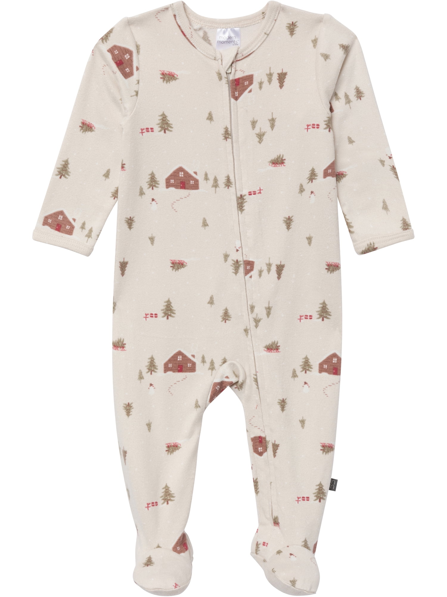 Modern Moments by Gerber Gender Neutral Sleep ´N Play Christmas Pajamas, 2-Pack, Sizes Newborn - 6/9 Months