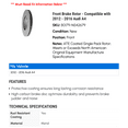 thumbnail image 2 of Front Brake Rotor - Compatible with 2012 - 2016 Audi A4 2013 2014 2015, 2 of 2
