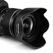 58mm Lens Hood Pro Series Hard Tulip Lens Hood for DSLR Cameras & an eCostConnection Microfiber Cloth