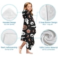 thumbnail image 7 of Spooky Halloween Icons Pattern Hooded Bath Towel，60"x35" for Ages 3 To 12 Kids, Quick Dry Lightweight Soft Microfiber Hood Beach Towel Cover Up for Kids, 7 of 7
